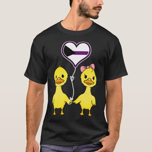 T-shirt Duck Couple Demisexual Pride labrador mamans labos (Devant)