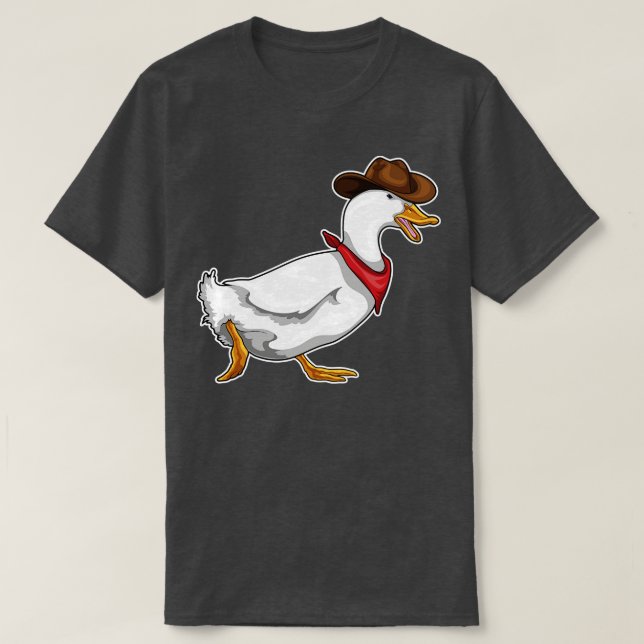 T-shirt Duck Cowboy Cowboy casquette (Design devant)