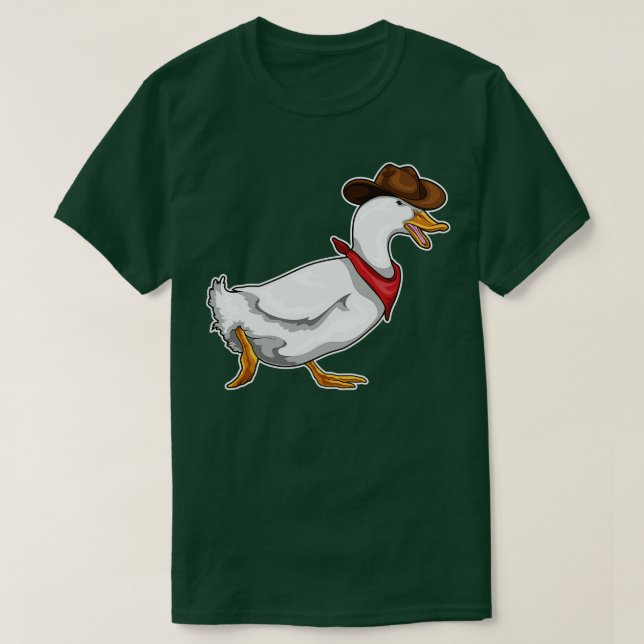 T-shirt Duck Cowboy Cowboy casquette (Design devant)