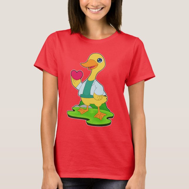 T-shirt Duck Doctor Heart (Devant)