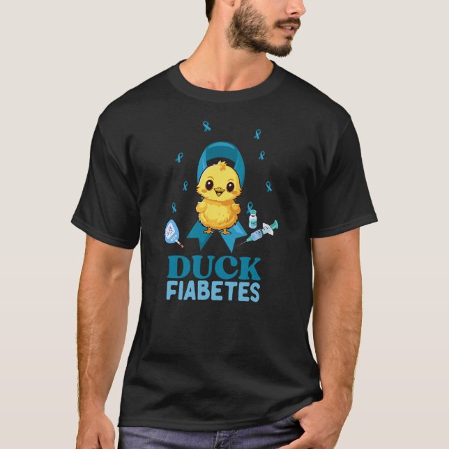 T-SHIRT DUCK FIABETES FUNNY DIABETES WARRIOR (Devant)