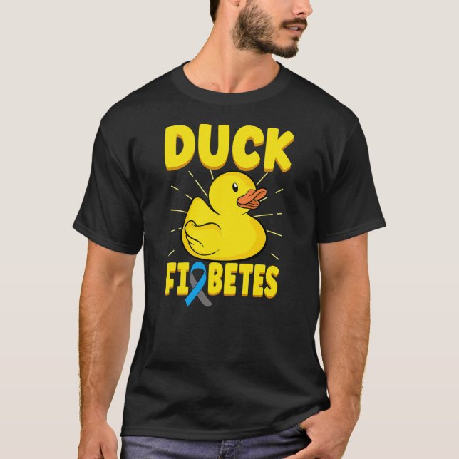 T-shirt Duck Fiabetes Funny Yellow Duck Diabetic Diabetes  (Devant)