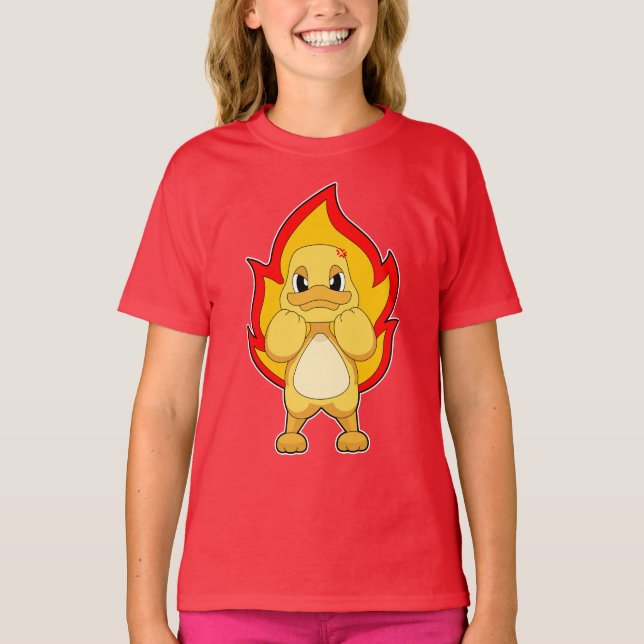 T-shirt Duck Flame (Devant)