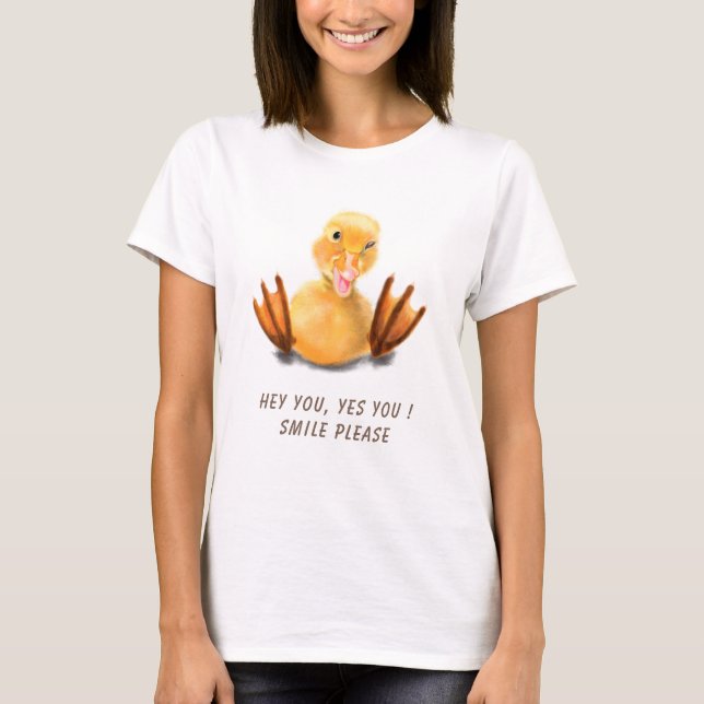 T-shirt Duck Funny - Texte Personnalisé (Devant)