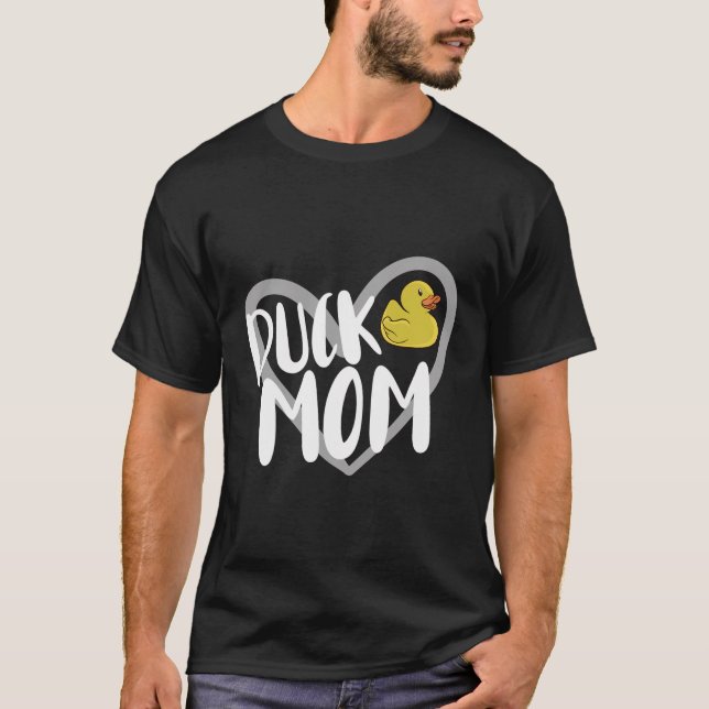 T-shirt Duck Maman Coeur Drôle Amant Canard (Devant)