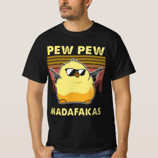T-SHIRT DUCK MEME PEW PEW MADAFAKAS VINTAGE