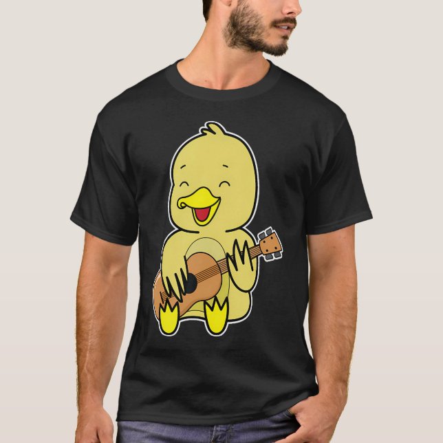 T-shirt Duck Playing Guitar (Devant)