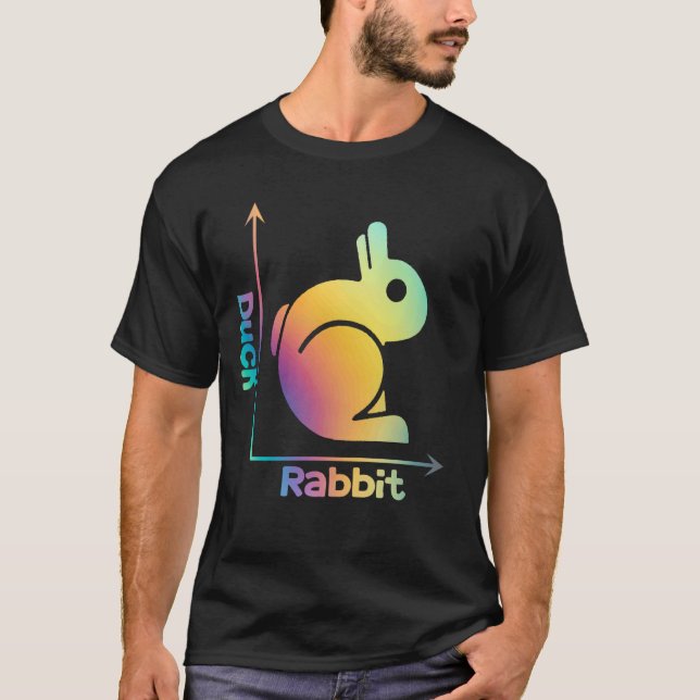 T-shirt Duck Rabbit Illusion optique Science Math Gee Nerd (Devant)