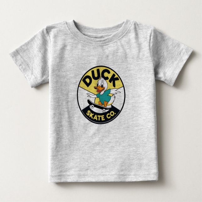 T-shirt Duck Skate Co. Cool Cartoon Skater (Devant)