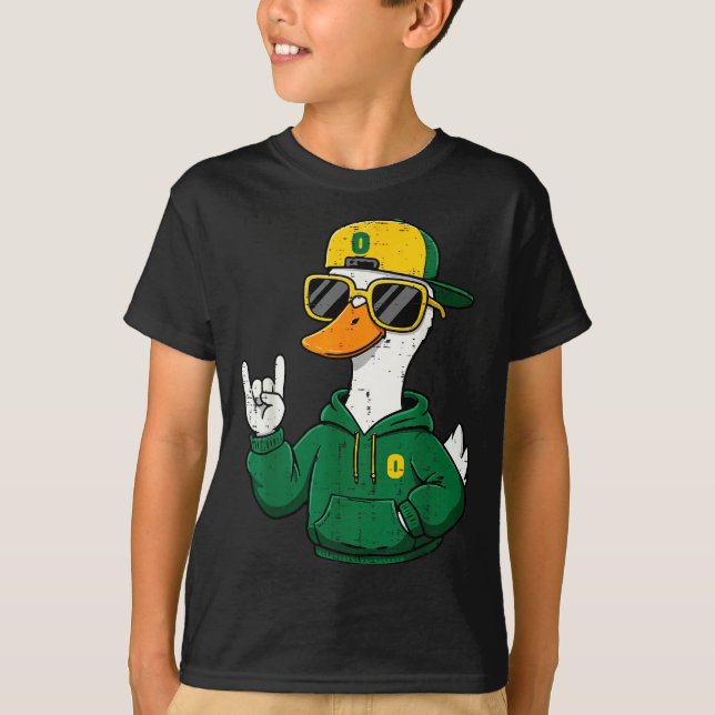 T-shirt Duck Sungles Boys Girls Youth Teen Kids Men Women  (Devant)