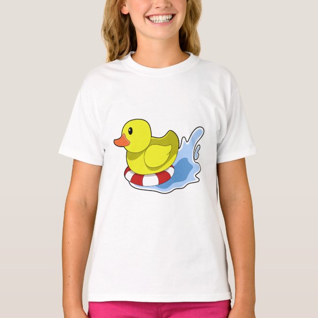 T-shirt Duck with Swim ring à Water.PNG (Devant)