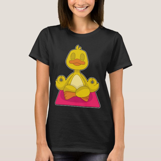 T-shirt Duck Yoga Fitness Méditation (Devant)