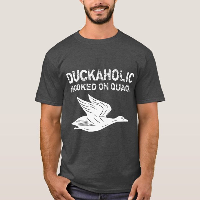 T-shirt Duckaholic Actionné Sur Les Cadeaux De Fêtes des p (Devant)