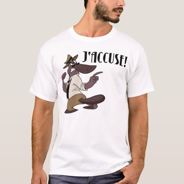 T-shirt Duckbill de brique : J'Accuse ! (Devant)