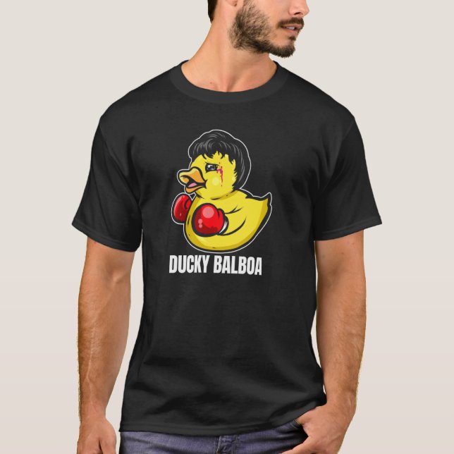 T-shirt Ducky Balboa Drôle Boxe en caoutchouc et Pul de ch (Devant)