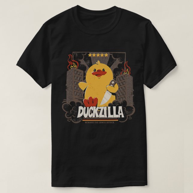 T-shirt Duckzilla Funny Duck Attack par Tobe Fonseca (Design devant)
