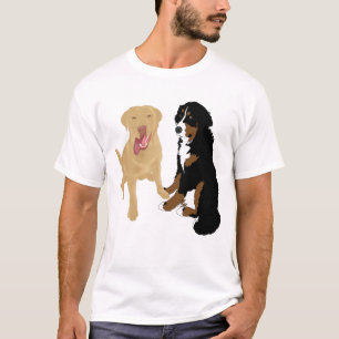 T-shirt Dudley Labrador et Bernese Mountain Dog  