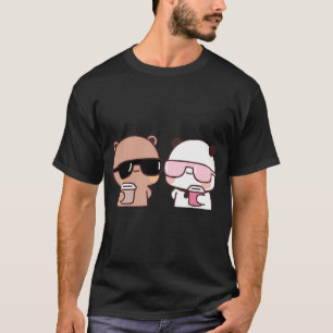 T-shirt Dudu Bear Et Bubu Panda Ayant Du Café Ensemble  ¤