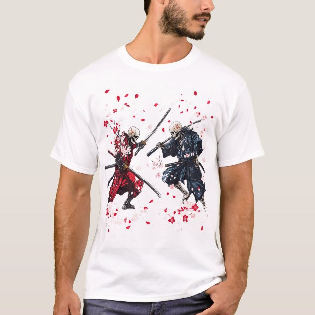 T-shirt Duel du Samouraï Crâne (Devant)