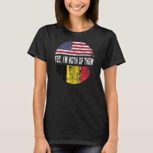 T-shirt Duel Flag Belgique et citoyen duo américain