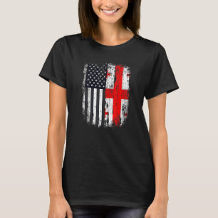 T-shirt Duel Flag Géorgie et citoyen américain duel