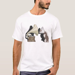 T-shirt Duet - Chien & Gramophone