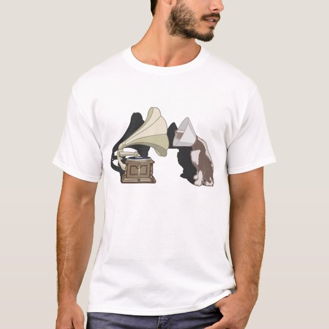 T-shirt Duet - Chien & Gramophone (Devant)