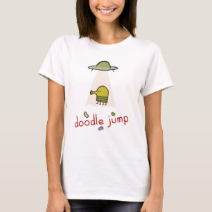 T-shirt d'UFO de saut de griffonnage