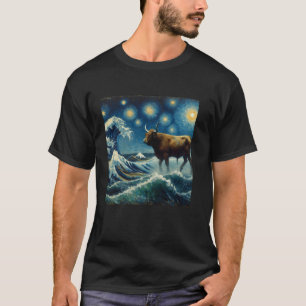 T-shirt Dugong Nuit Étoilée Vache Marine