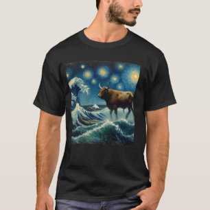 T-shirt Dugong Nuit Étoilée Vache Marine