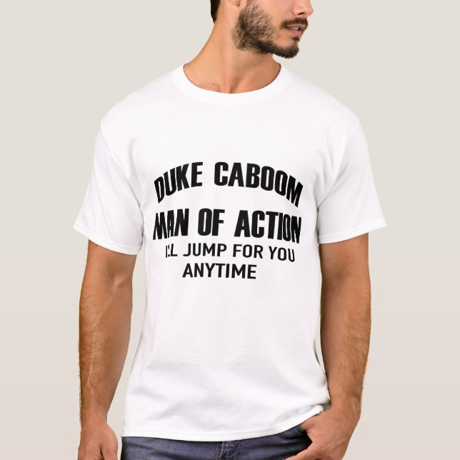 T-shirt duke caboom man of action, je saute pour vous  (Devant)