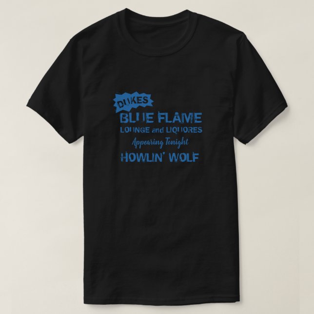 T-shirt Dukes Blue Flame Lounge Chicago (Design devant)