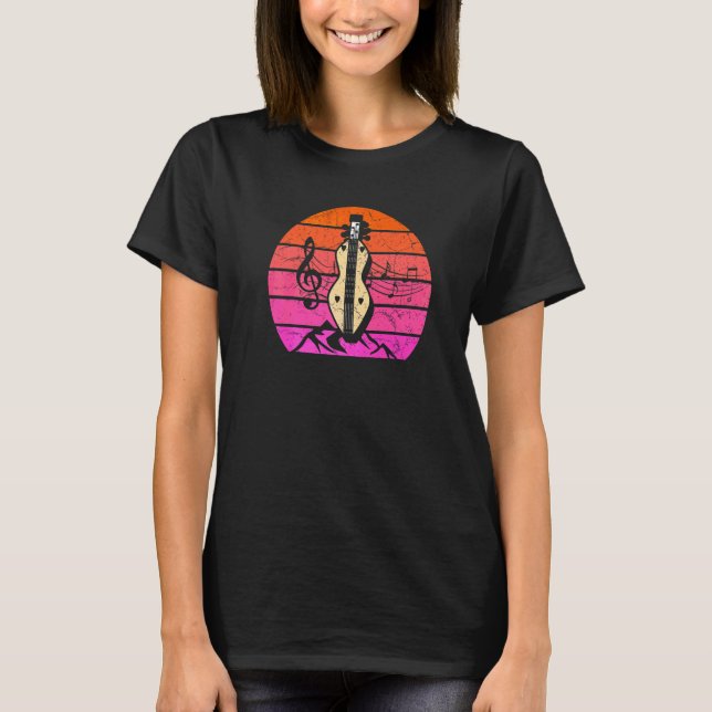 T-shirt Dulcimer Guitare Dulcimer Vintage (Devant)