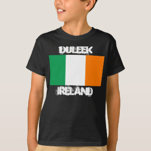 T-shirt Duleek, Irlande avec le drapeau irlandais Boys