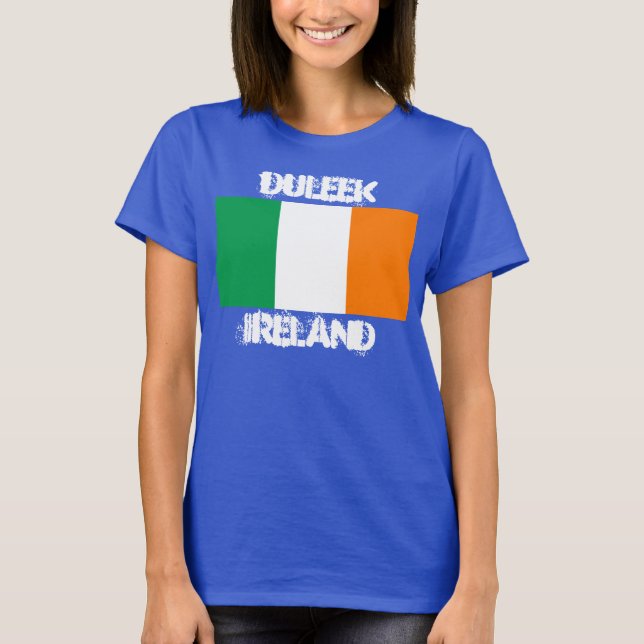 T-shirt Duleek, Irlande, drapeau irlandais (Devant)