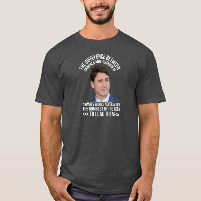 T-shirt Dumb Justin Trudeau | Humour politique canadien (Devant)