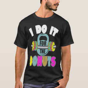 T-shirt Dumbbell Poids Donut Dessert Salle De Sport