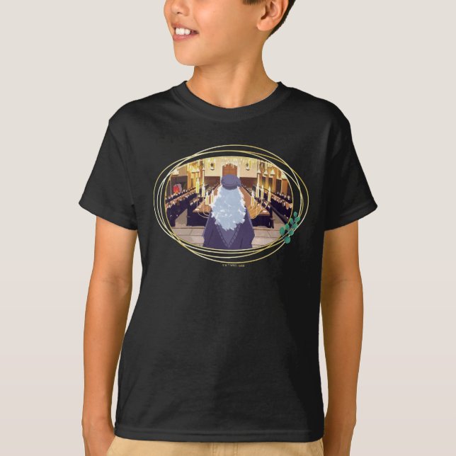 T-shirt Dumbledore Parlant dans la grande salle Hogwarts (Devant)