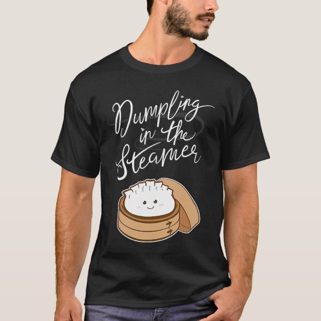 T-shirt Dumpling dans la Marmite  Annonce de Grossesse Mig (Devant)