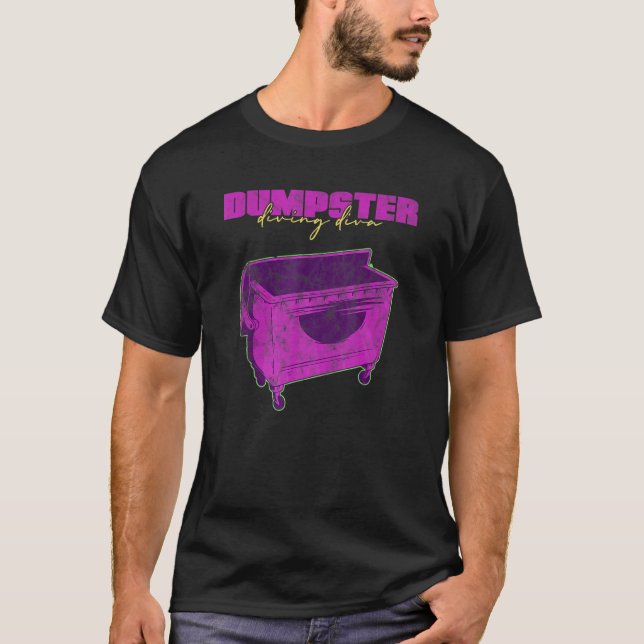 T-shirt Dumpster Diva Garage Shopper Thrifty Diva 1 (Devant)