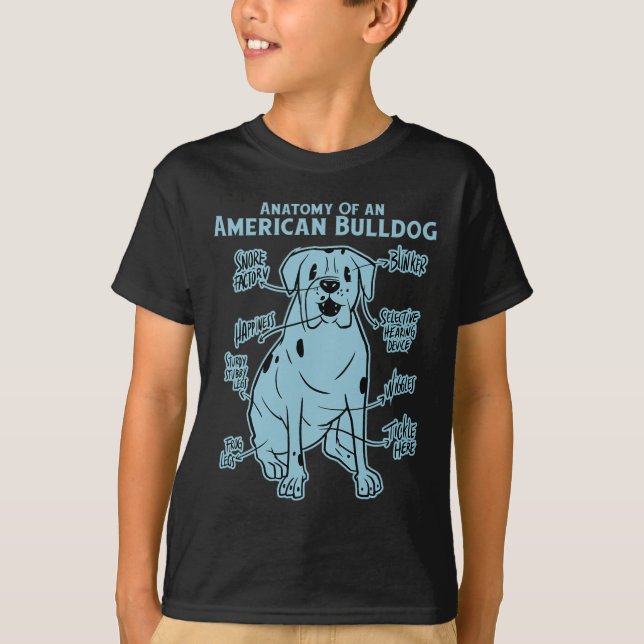 T-shirt D'Un Bulldog Américain (Devant)