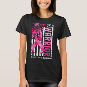 T-shirt D'Un Guerrier Cancer Du Sein Usa Drapeau Sensibili