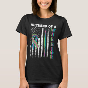 T-shirt D'Un Guerrier Metastatic Cancer Du Sein Drapeau Us