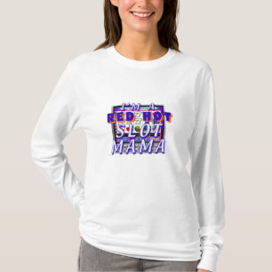 T-Shirt d'un rouge ardent de fente de maman