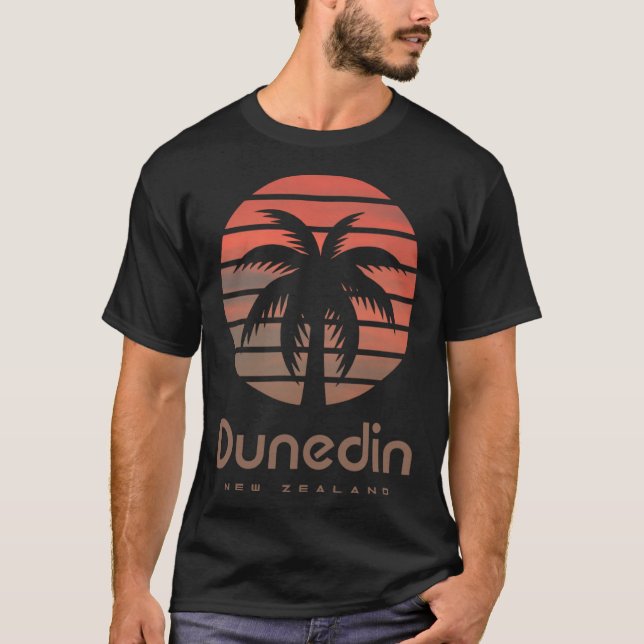 T-shirt Dunedin New Zealand Travel Holiday Souvenir Beach (Devant)
