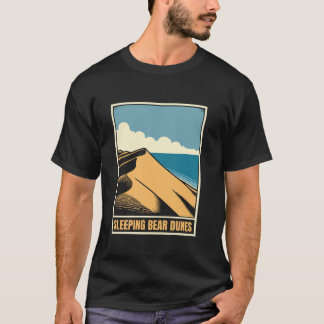 T-shirt Dunes de l'ours couché Michigan Dunes de l'ours co