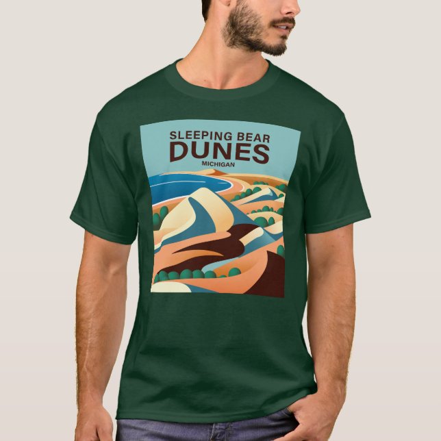 T-shirt Dunes de l'ours dormant Michigan (Devant)