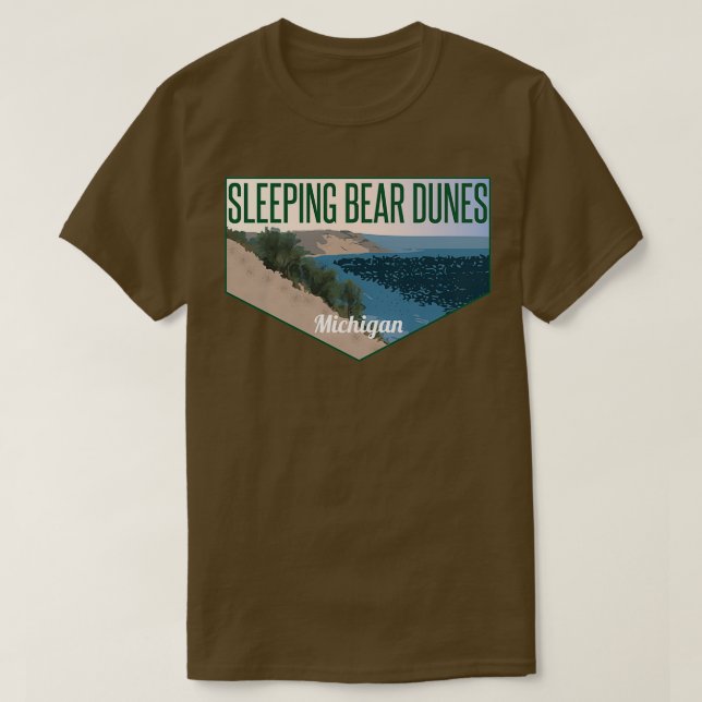 T-shirt Dunes de l'ours dormant Michigan (Design devant)