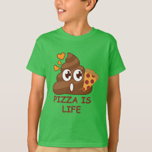 T-shirt Dunette mignonne Emoji de pizza