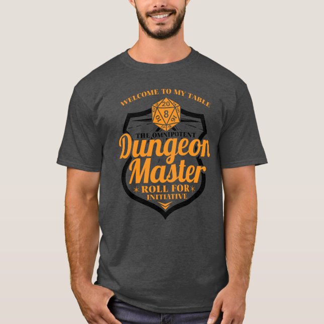 T-shirt Dungeon Master Gamer RPG dés plaisir cadeau (Devant)